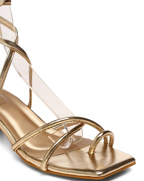 Gold gladiator heeled on sale sandals