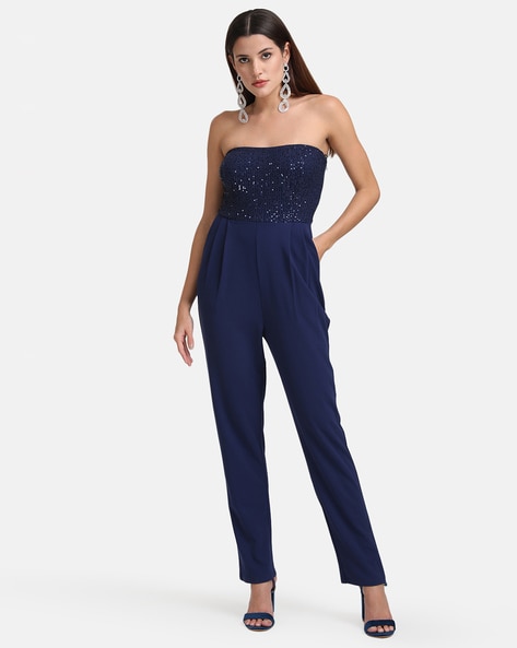 Buy Black & Silver Jumpsuits &Playsuits for Women by Kazo Online | Ajio.com