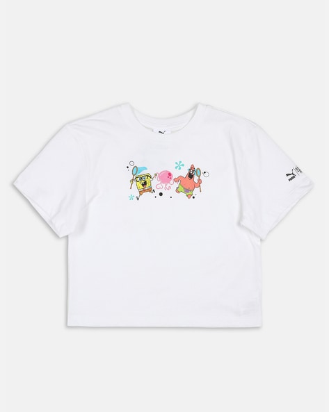 Puma Cartoon Print Round-Neck T-Shirt