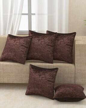 Set of 5 Velvet Cushion Covers 16" x 16"
