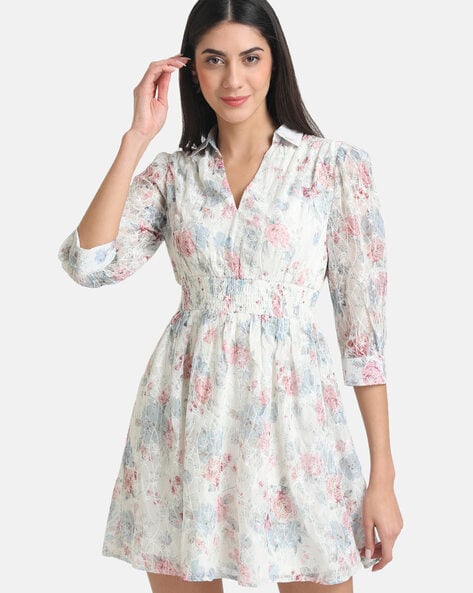 Buy WHITE MULTICOLOR COMBO Dresses for Women by Kazo Online Ajio