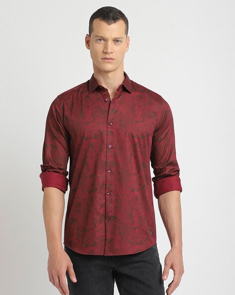 Buy Maroon Shirts for Men by THE BEAR HOUSE Online