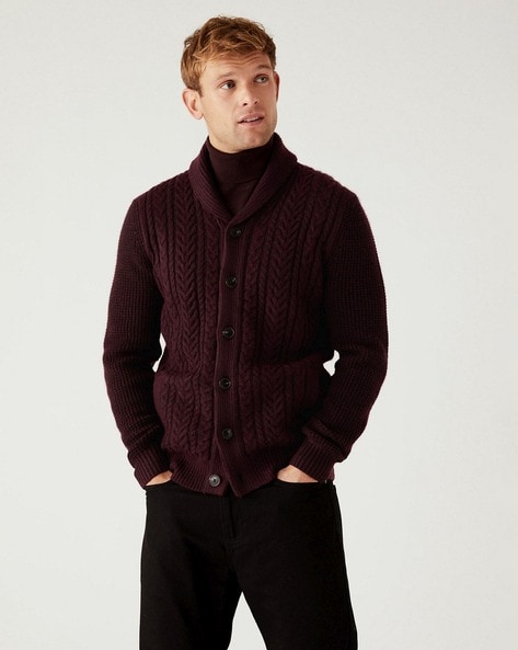 Pure Cotton Cable Knitted Fleece Shawl, M&S Collection