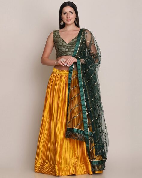 Lemon Green Lehenga Set. – Shyam Narayan Prasad