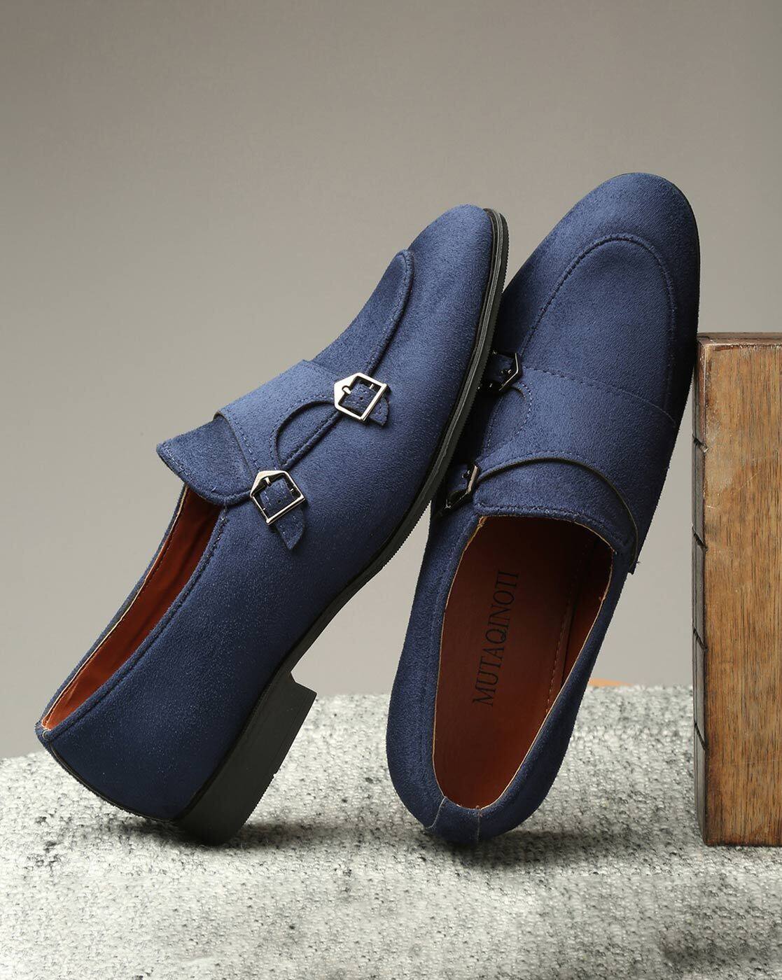 Buy Blue Formal Shoes for Men by MUTAQINOTI Online