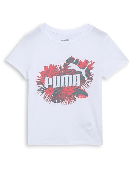 Puma Logo Print Round-Neck T-Shirt