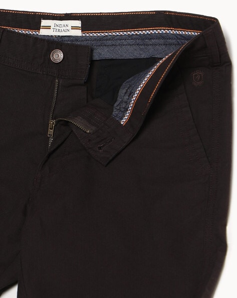 Buy Brown Trousers & Pants for Men by INDIAN TERRAIN Online