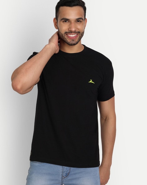 Regular Fit Logo Print Crew-Neck T-Shirt