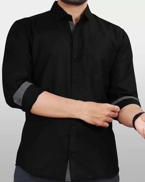 Buy Black Shirts for Men by VERTUSY Online