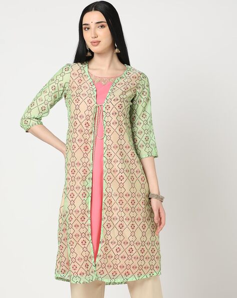 Layered a line kurta best sale