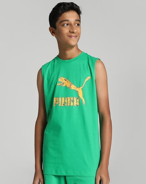 Puma Logo Print Crew-Neck T-Shirt