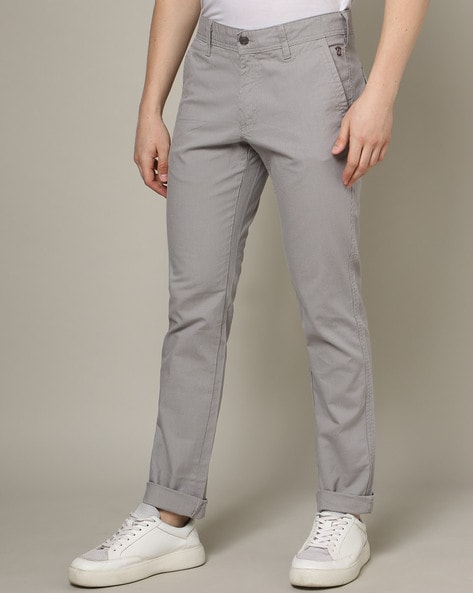 Buy UNITED COLORS OF BENETTON Grey Mens Tailored Fit Textured Trousers |  Shoppers Stop