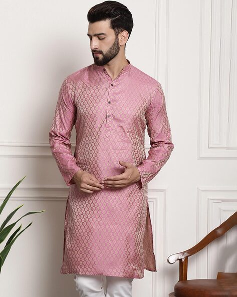 Sojanya Printed Mandarin-Collar Kurta