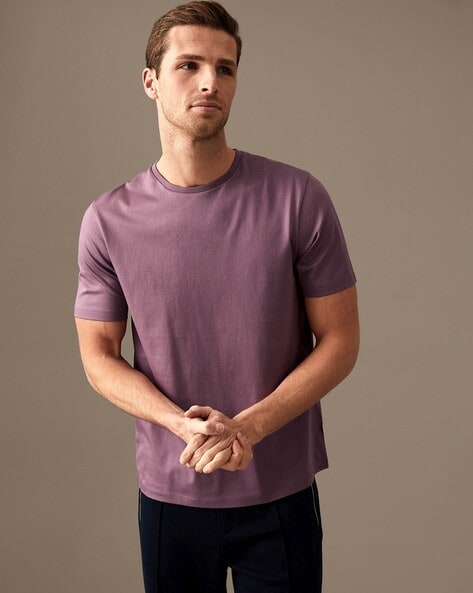 Buy Plum Purple Tshirts for Men by Marks & Spencer Online