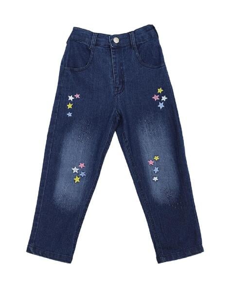 Buy Denim Blue Jeans & Jeggings for Girls by CREMLIN CLOTHING Online |  Ajio.com