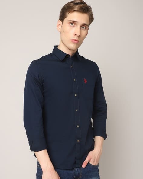 Men Slim Fit Cotton Shirt