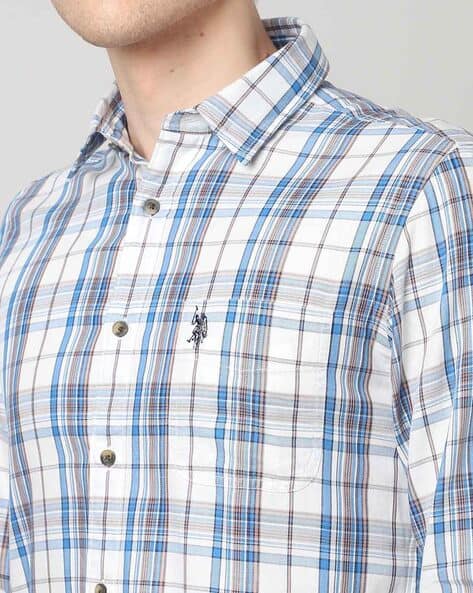 Men Checked Slim Fit Shirt