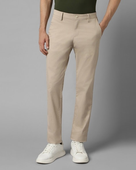 Allen Solly Slim Fit Flat-Front Chinos