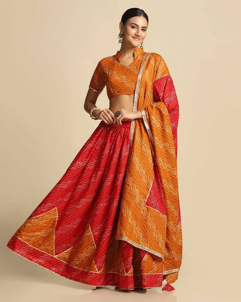Buy online Wine Flared Semi Stitched Lehenga With Dupatta from ethnic wear  for Women by Warthy Ent for ₹1299 at 62% off