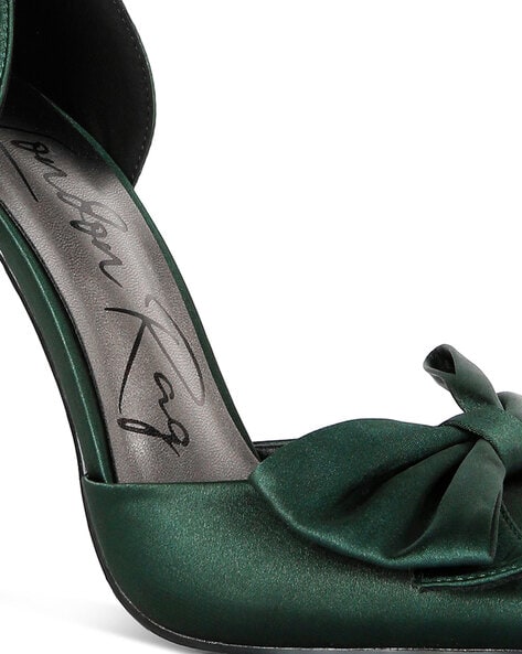 💯% Authentic Jimmy Choo Emerald Green Satin With Embellishment Crystal  Open Toe Sandal Heels, Luxury, Sneakers & Footwear on Carousell