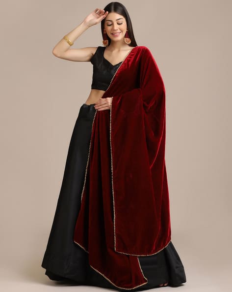 Flared Lehenga Choli Set with Dupatta