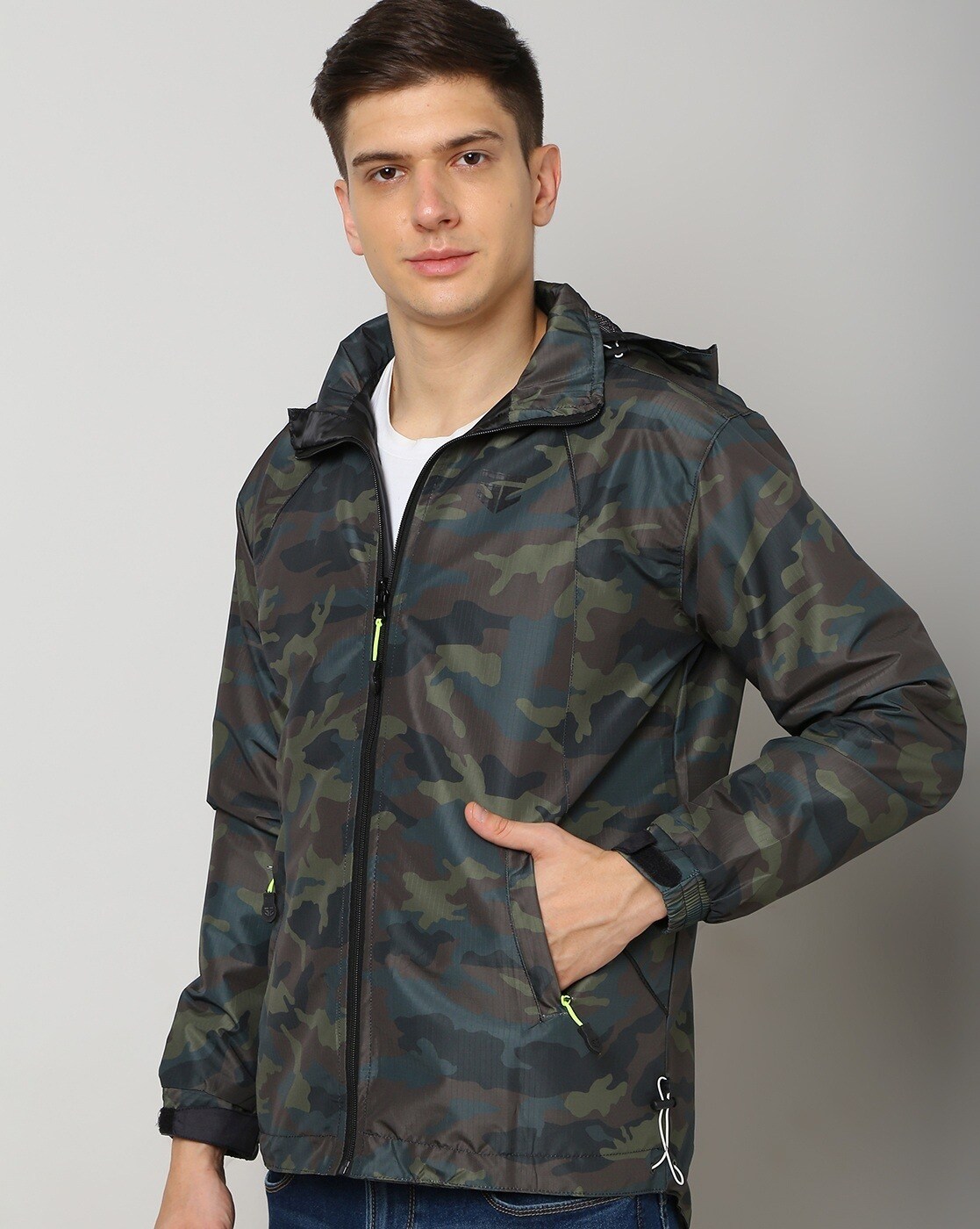 Buy Men's Camouflage Full Sleve Puffer Jacket Online at Sassafras