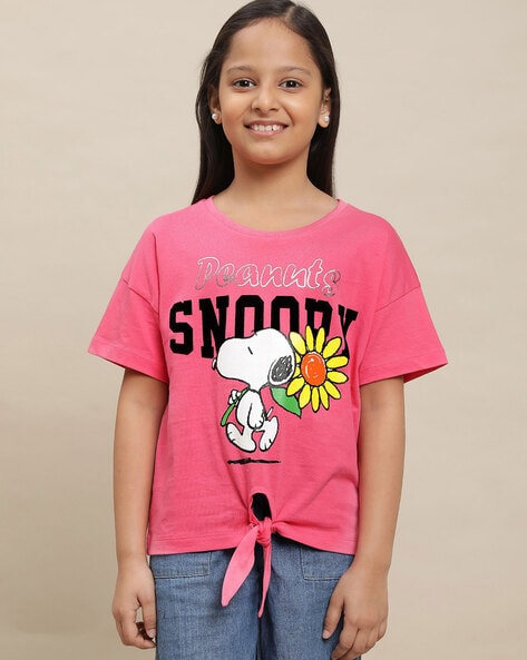 Buy Pink Tshirts for Girls by KIDSVILLE Online