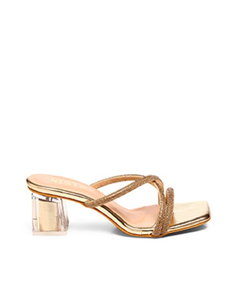 zando rose gold heels