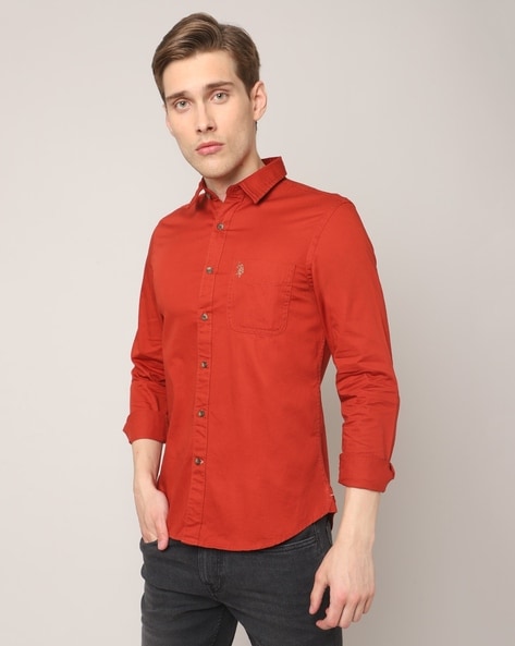 Red Slim Fit Dress Online USA