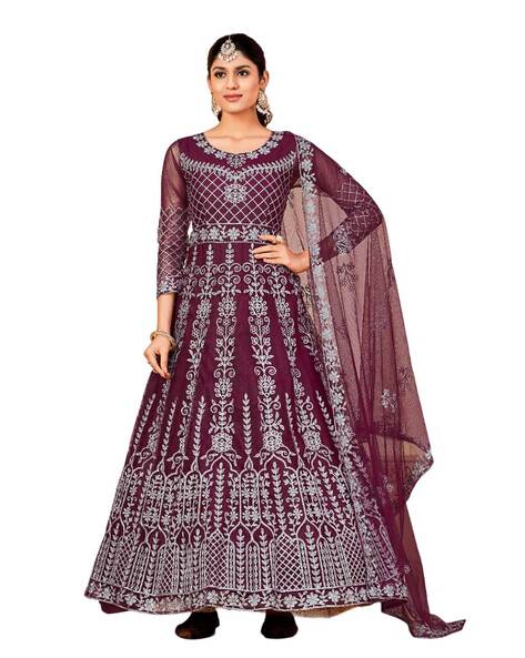 Buy Purple Dress Material for Women by WARTHY ENT Online Ajio