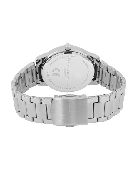 Back stainless best sale steel reloj