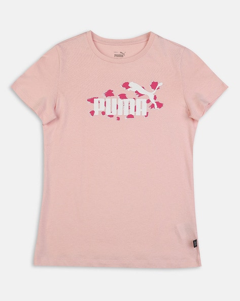 White and pink puma on sale shirt