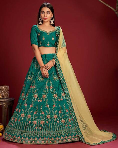 Amazing Green Color Lehenga Choli For Wedding – Joshindia