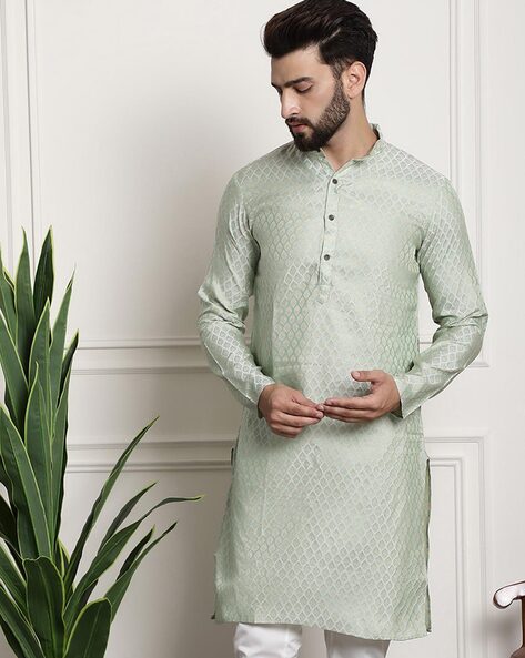 Sojanya Printed Mandarin-Collar Kurta