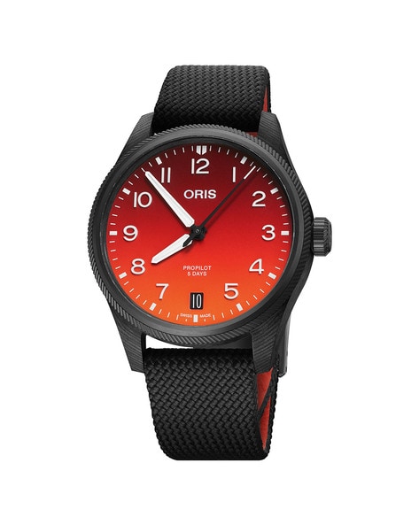 Oris Aquis Date Diamonds 41.5 mm Watch in Red Dial