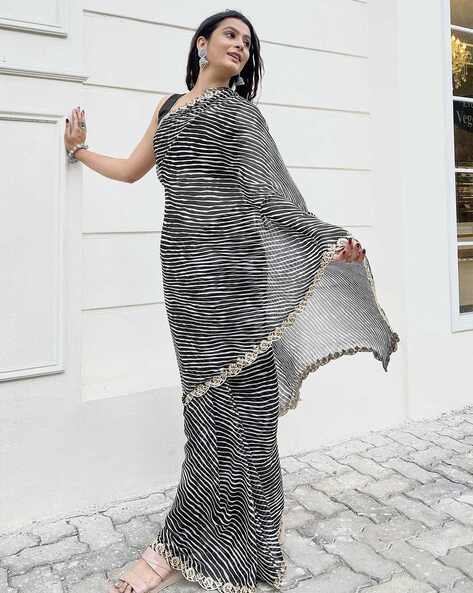 Buy White Square Neck Sarees Online for Women in USA