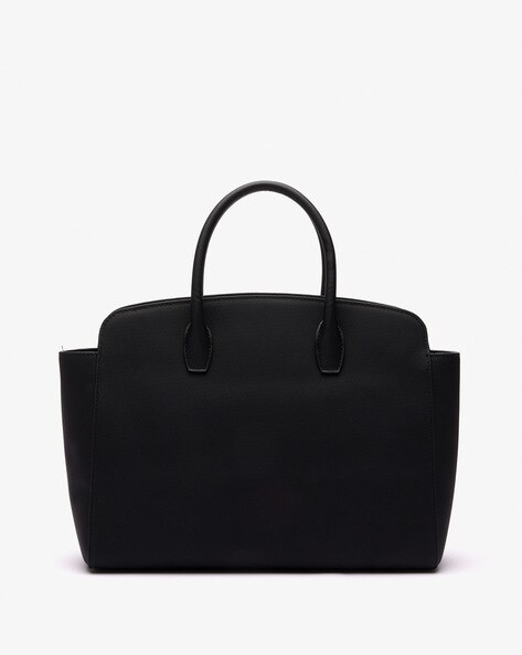 Ladies Stylish Leather Bottom Canvas Handbag Women Shoulder Purse Heavy  Duty Minimalist Blank Black Canvas Tote Bag - AliExpress