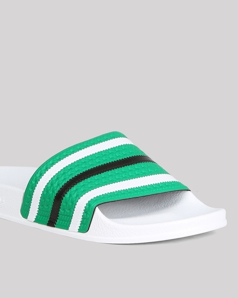 Adidas white best sale slides mens