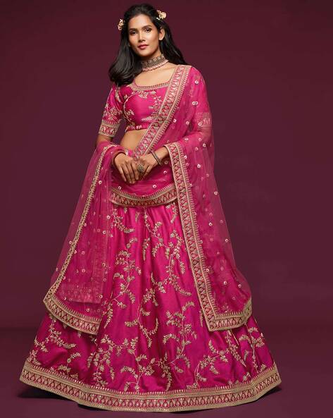 Buy Pink Lehenga Choli Sets for Women by ZEEL CLOTHING Online