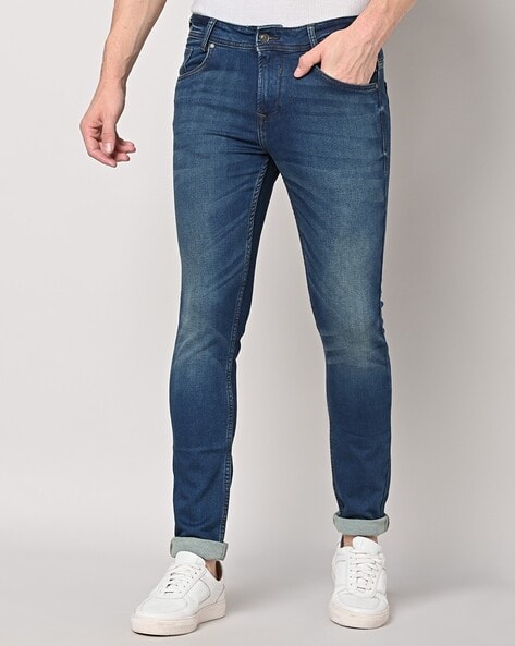 Mufti Mid-Wash Skinny Fit Jeans