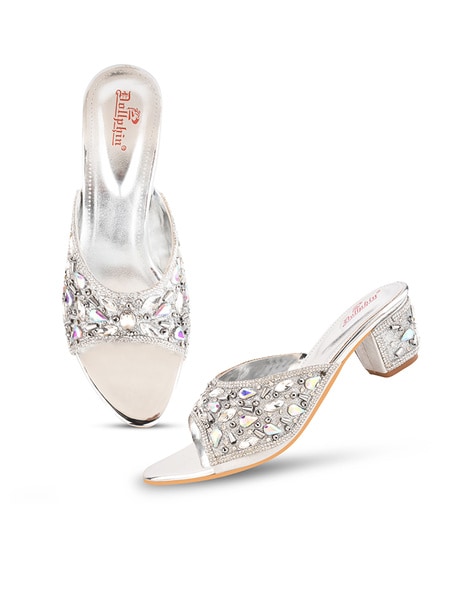 Silver Heels Sandals - Buy Silver Heels Sandals online in India