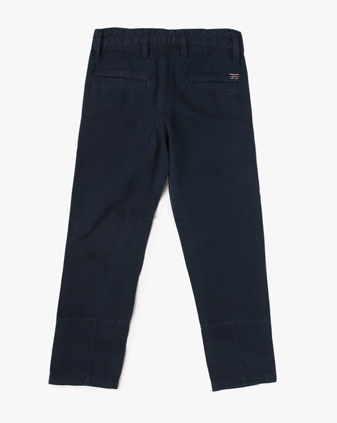 Textured suit trousers - Navy blue - Kids | H&M