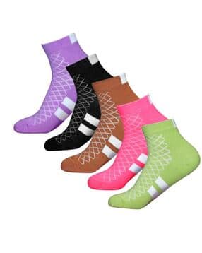 taboody empire Pack of 5 Women Geometric Print Ankle-Length Socks-picture-20