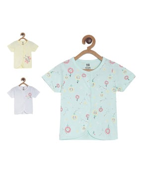 mini klub Pack of 3 Floral Print Cotton Jhablas-picture-30