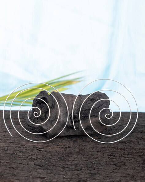 Studio One Love Silver-Plated Hoop Earrings