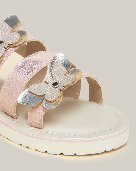 Buy Rose Gold Sandals for Girls by Hoppipola Online Ajio