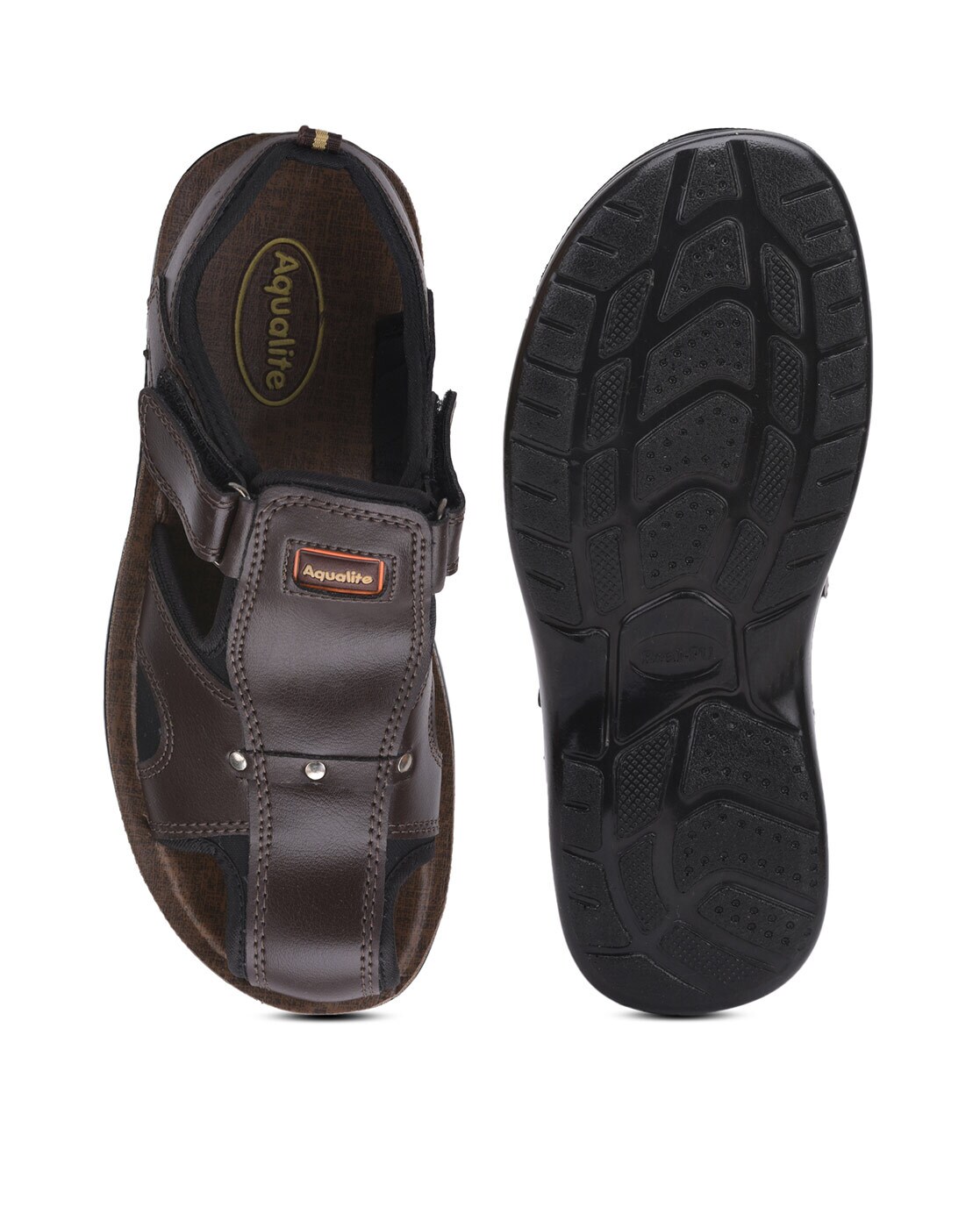 Aqualite Men Grey & Orange Clogs Sandals - Price History