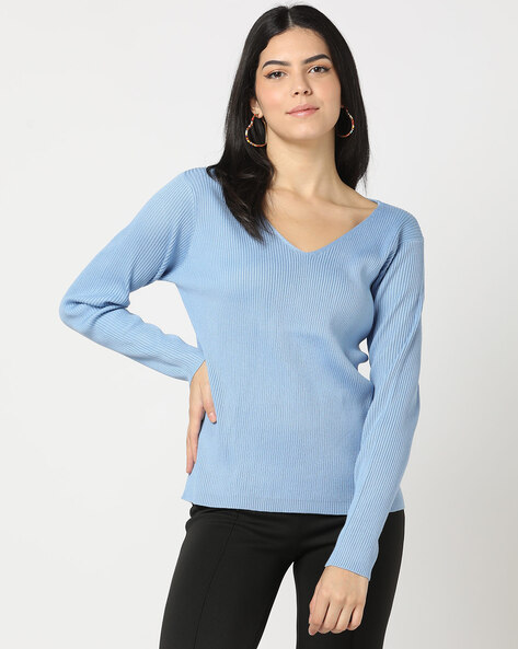 Buy blue Sweaters & Cardigans for Women by DNMX Online