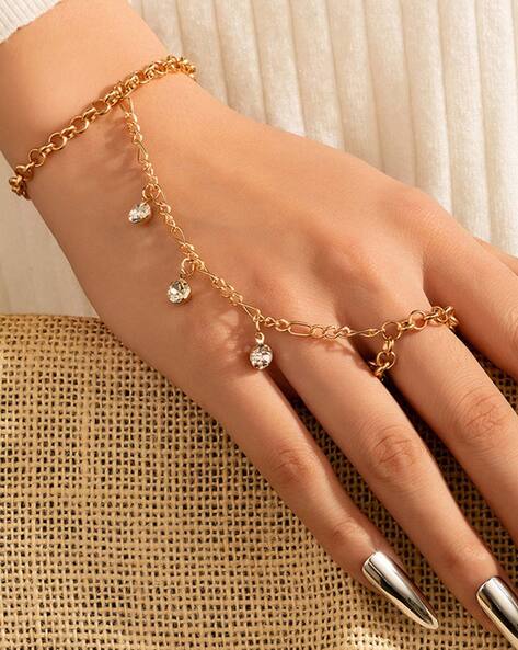 Fashion Indian Thai Golden Finger Bracelet Shining Red Crystal Girl's Belly  Dance Bracelet Jewelry | Wish