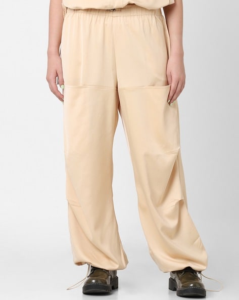 Buy Iconic Ribbed Loose Fit Pants with Elasticised Waistband and Pockets |  Splash UAE